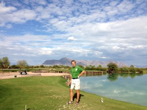 Rudy golfing